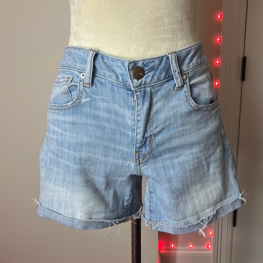 light wash shorts